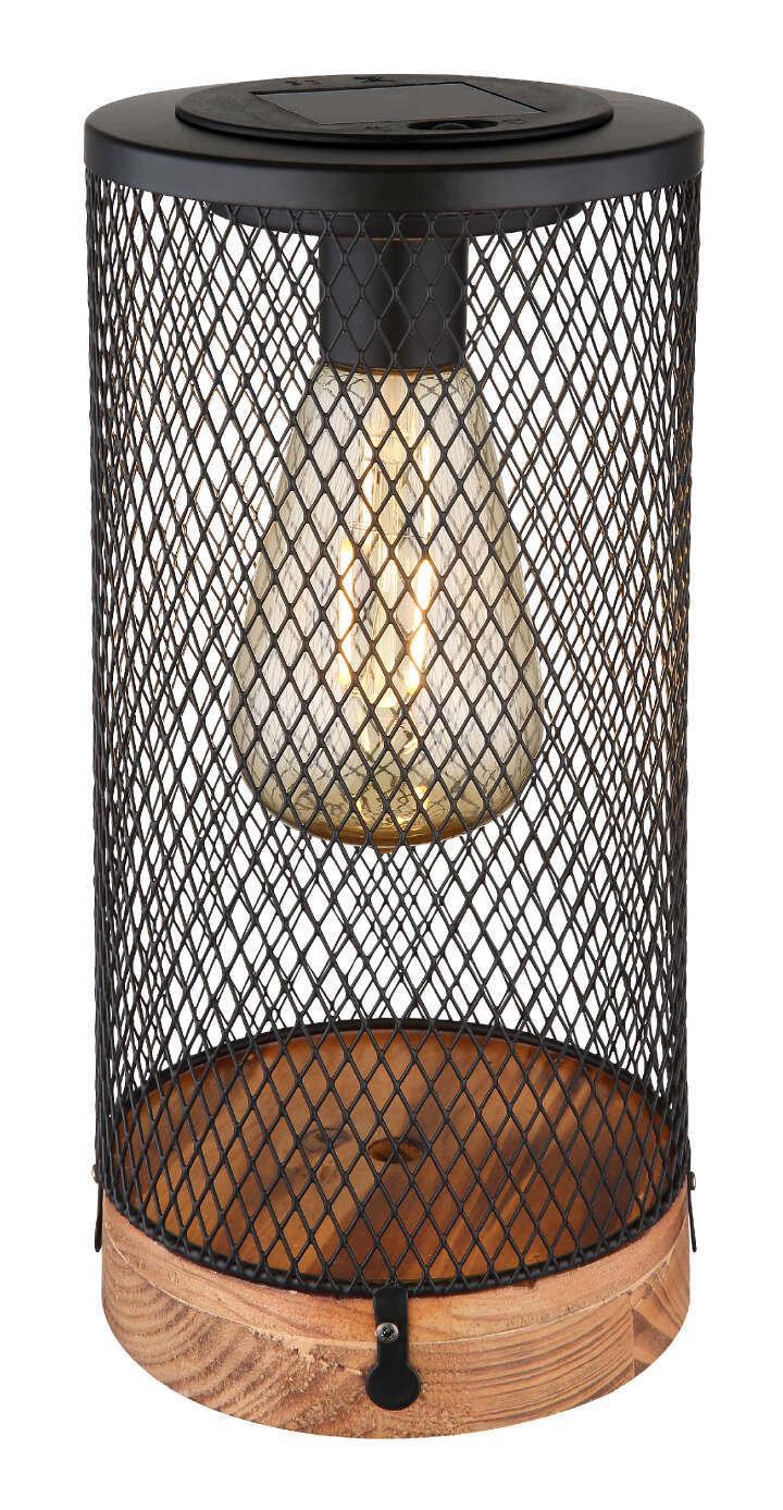 GLOBO LED-Solarleuchte Holz